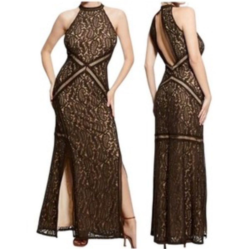 Guess Brown Lace Dress SzM - Picture 10 of 16